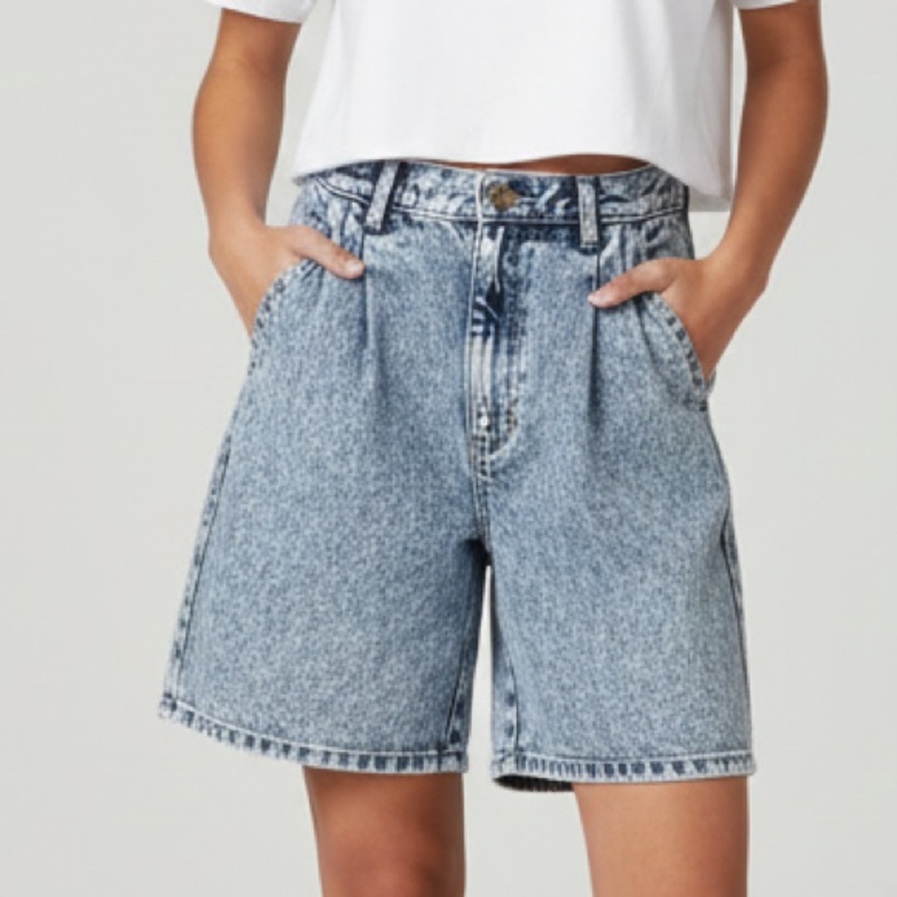 Vintage Light Wash Denim Shorts